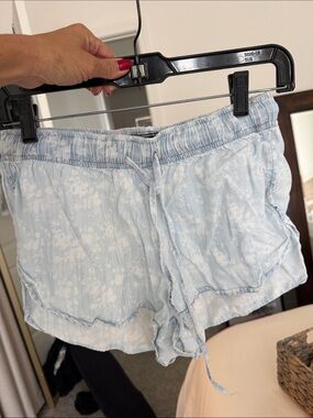 Rails Light Blue Tie-Dye Drawstring Athletic Shorts